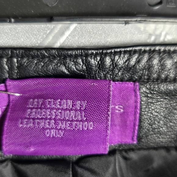 Suzanne Somers Collection Womens Black Genuine Leather Laser Cut Pants Size 20W - Picture 4 of 11